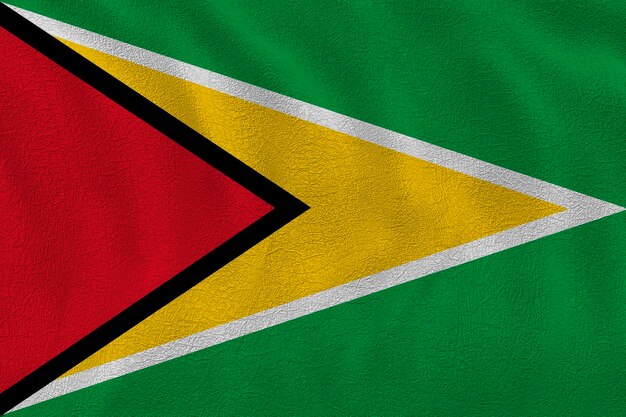 National flag of guyana background with flag of guyana