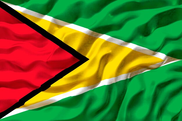 Photo national flag of guyana background with flag of guyana