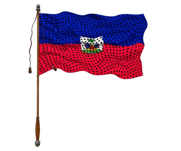 National flag of Haiti Background with flag of Haiti