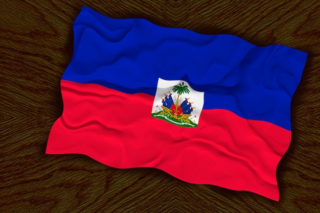 National flag of Haiti Background with flag of Haiti