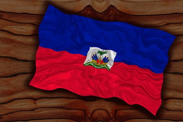 National flag of haiti background with flag of haiti