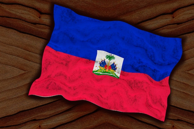 National flag of Haiti Background with flag of Haiti