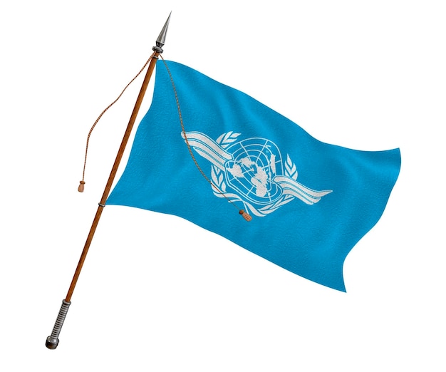 ICAO の国旗と背景の ICAO の国旗