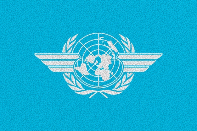 Photo national flag of icao background with flag of icao