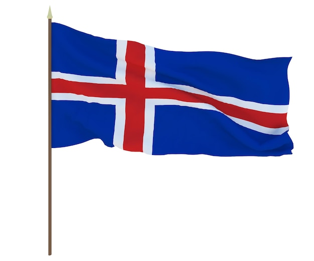 National flag of Iceland Background for editors and designers National holiday