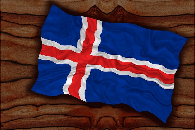 National flag of Iceland Background with flag of Iceland