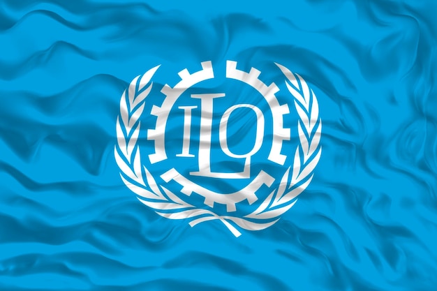 ILO の国旗 ILO の旗の背景