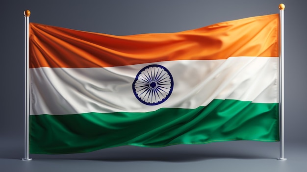 National flag of India closeup