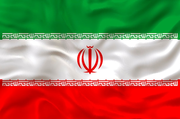 National flag of Iran Background with flag of Iran