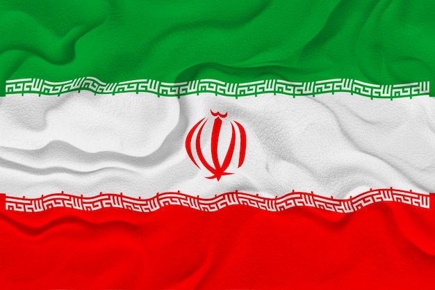 Photo national flag of iran background with flag of iran