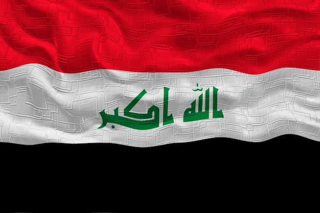 National flag of iraq background with flag of iraq