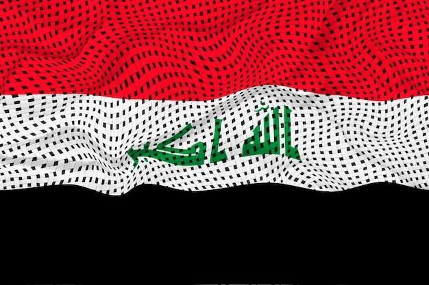 National flag of Iraq Background with flag of Iraq