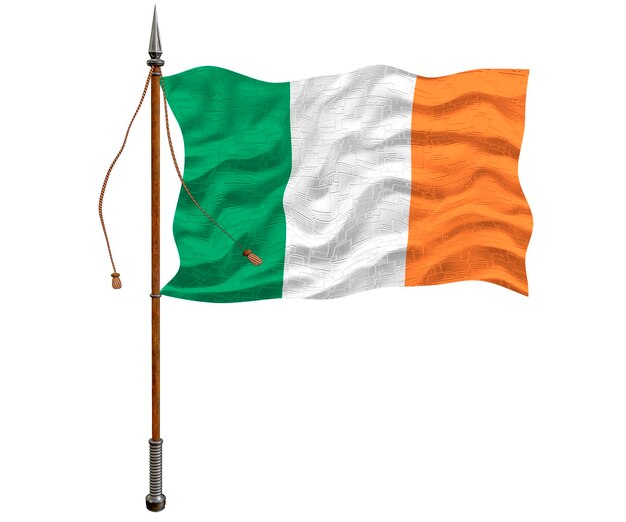 Photo national flag of ireland background with flag of ireland