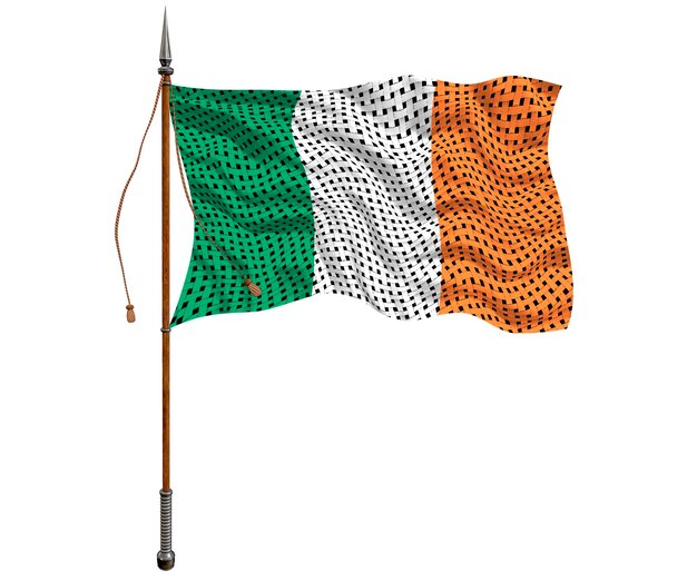 National flag of ireland background with flag of ireland