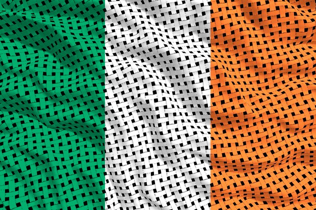 アイルランドの国旗とアイルランドの背景の国旗