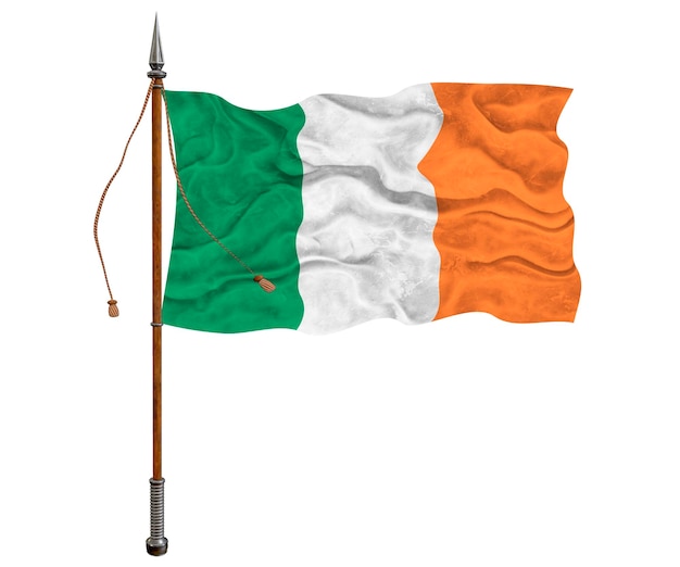 アイルランドの国旗とアイルランドの背景の国旗