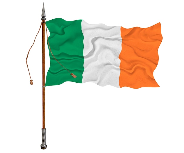 アイルランドの国旗とアイルランドの背景の国旗