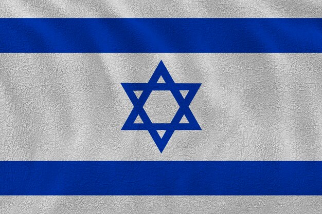 National flag of israel background with flag of israel