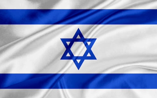 national flag israel of flying effect