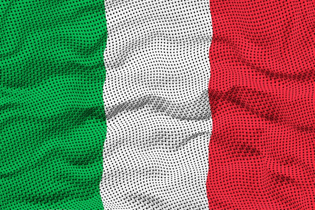 イタリアの国旗とイタリアの背景の国旗