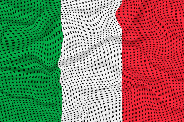 イタリアの国旗とイタリアの背景の国旗