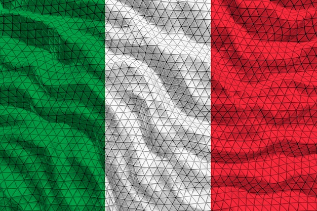 イタリアの国旗とイタリアの背景の国旗