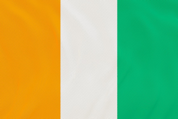 National flag of Ivory Coast Background with flag of Ivory Coast