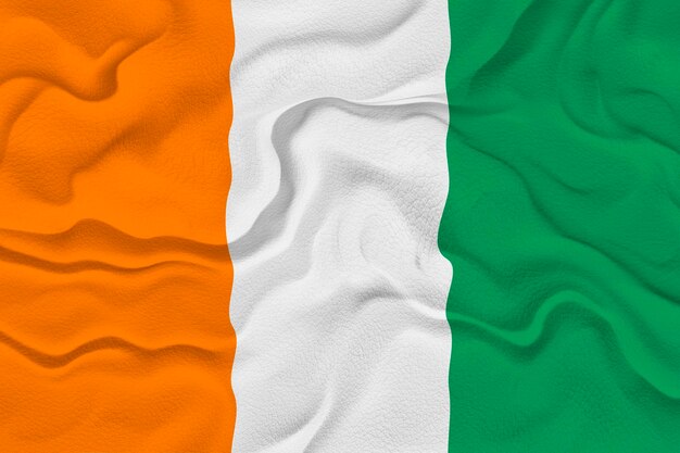 National flag of Ivory Coast Background with flag of Ivory Coast