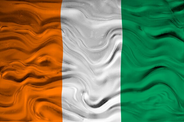 National flag of ivory coast background with flag of ivory coast