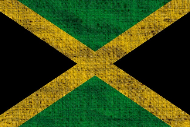 Национальный флаг Ямайки Фон с флагом Ямайки
