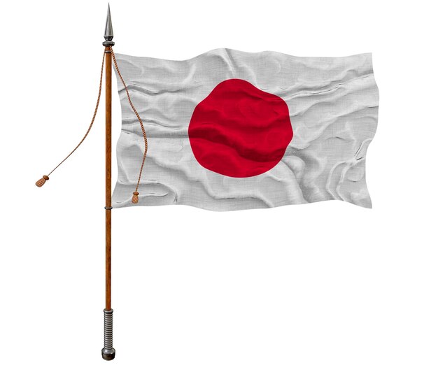 Photo national flag of japan background with flag of japan