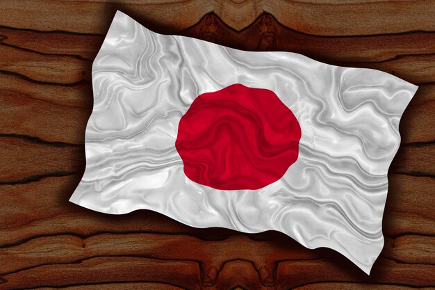 National flag of Japan Background with flag of Japan