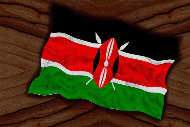 National flag of Kenya Background with flag of Kenya