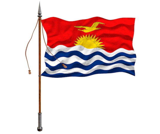 National flag of Kiribati Background with flag of Kiribati