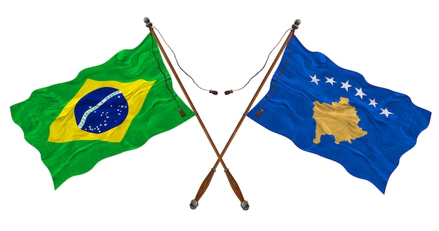 コソボとブラジルの国旗 デザイナーの背景