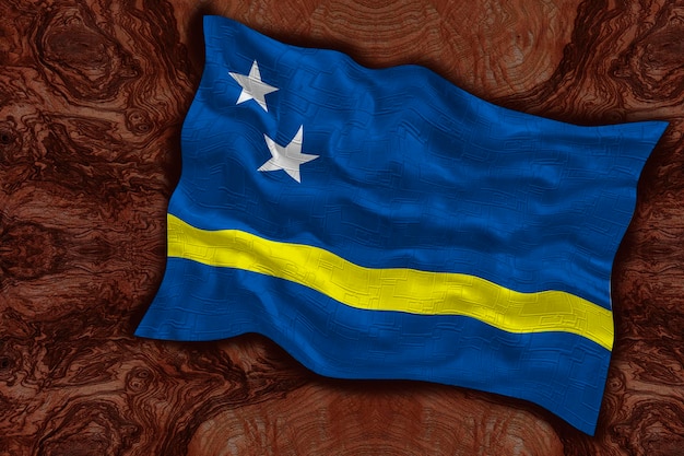 National flag of Kuracao Background with flag of Kuracao