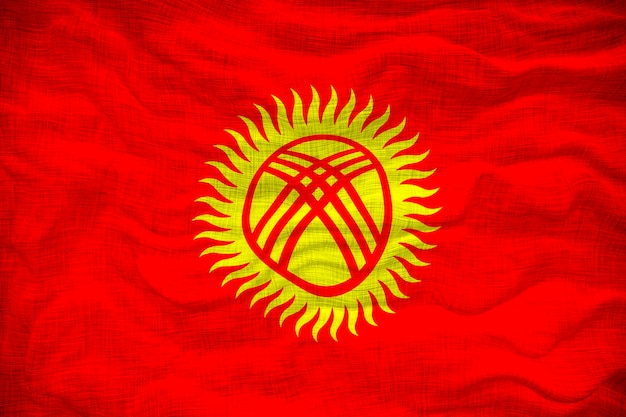 Photo national flag of kyrgyzstan background with flag of kyrgyzstan