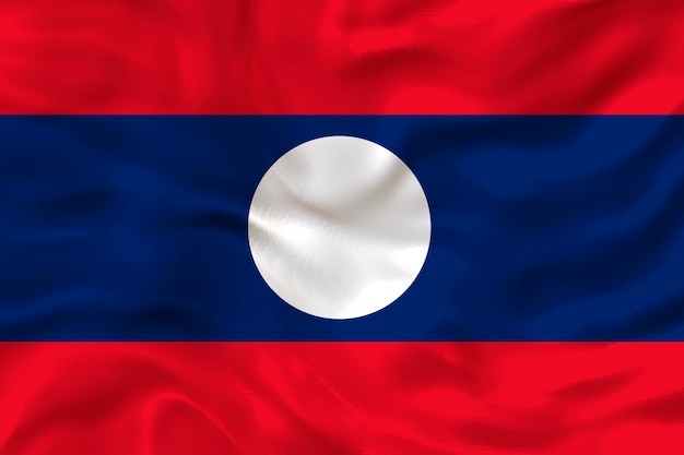 National flag of Laos Background with flag of Laos