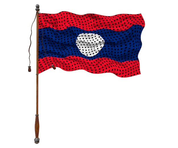 National flag of Laos Background with flag of Laos