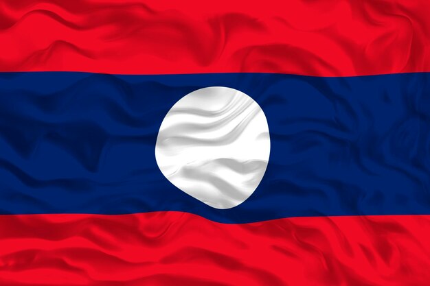 Photo national flag of laos background with flag of laos