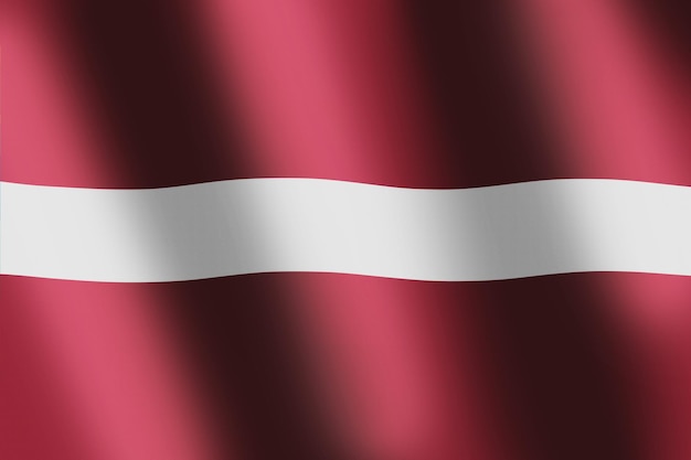 National flag of Latvia Latvian redwhotered flag with smooth wind wave for banner or background National colours and symbol of Latvia Waves ripples on flag