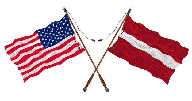 ラトビアとアメリカ合衆国の国旗 デザイナーの背景