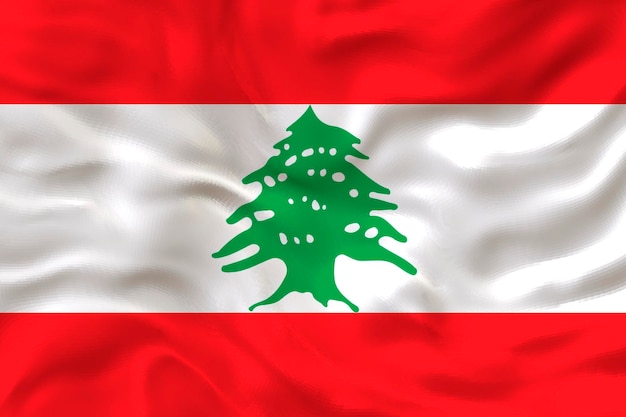 National flag of Lebanon Background with flag of Lebanon