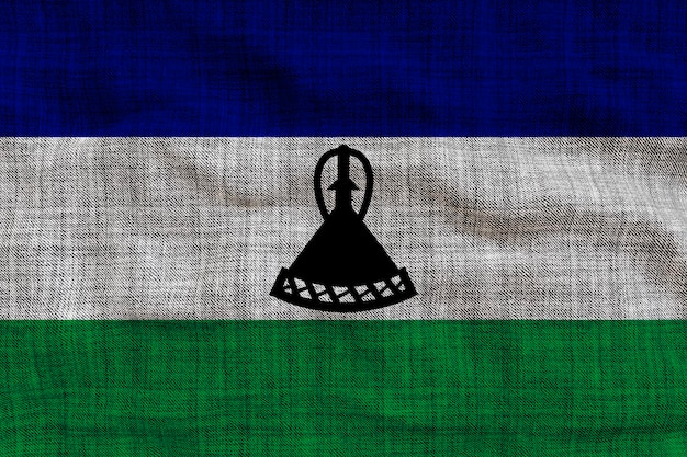 Национальный флаг Лесото Фон с флагом Лесото