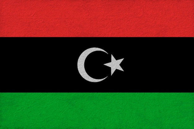 National flag of Libya Background with flag of Libya