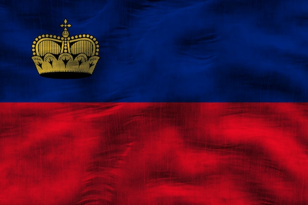 National flag of Liechtenstein Background with flag of Liechtenstein