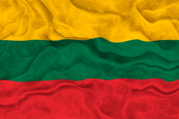 Photo national flag of lithuania background with flag of lithuania