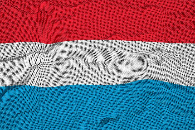 Photo national flag of luxembourg background with flag of luxembourg