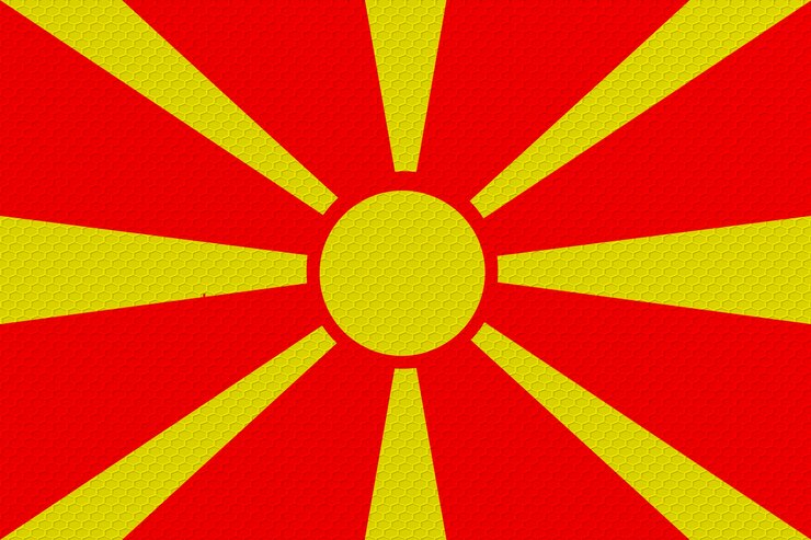 Photo national flag of macedonia background with flag of macedonia