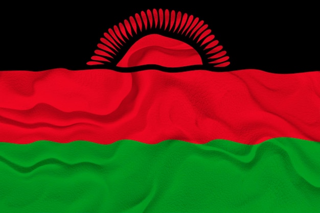 National flag of Malawi Background with flag of Malawi